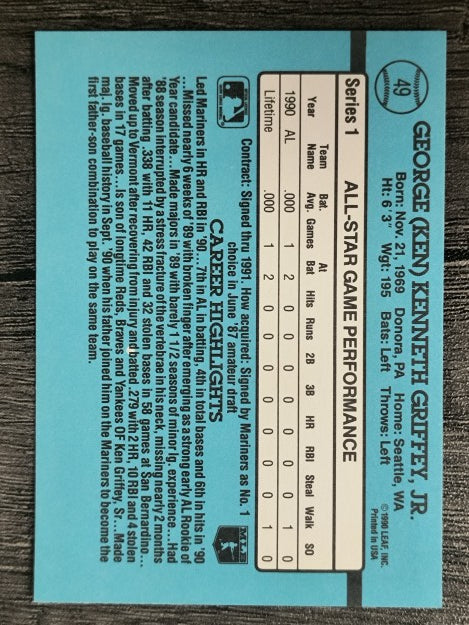 1991 Donruss #49 Ken Griffey Jr. AS