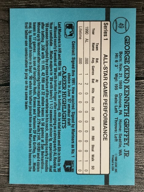 1991 Donruss #49 Ken Griffey Jr. AS