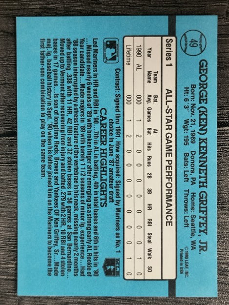1991 Donruss #49 Ken Griffey Jr. AS