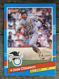 1991 Donruss #50A Jose Canseco AS ERR/Team in stat box is A's