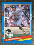 1991 Donruss #50A Jose Canseco AS ERR/Team in stat box is A's