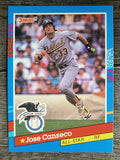 1991 Donruss #50A Jose Canseco AS ERR/Team in stat box is A's