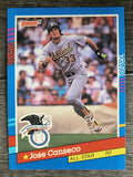 1991 Donruss #50A Jose Canseco AS ERR/Team in stat box is A's