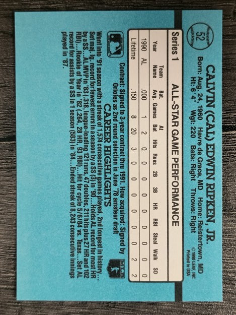 1991 Donruss #52 Cal Ripken AS