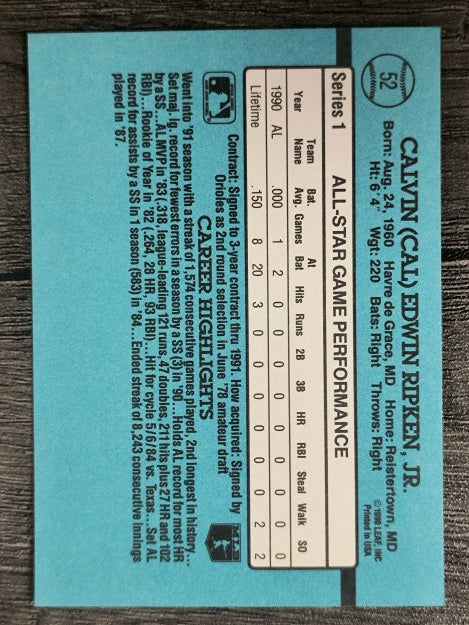 1991 Donruss #52 Cal Ripken AS