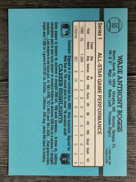 1991 Donruss #55 Wade Boggs AS