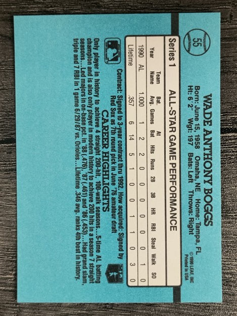 1991 Donruss #55 Wade Boggs AS