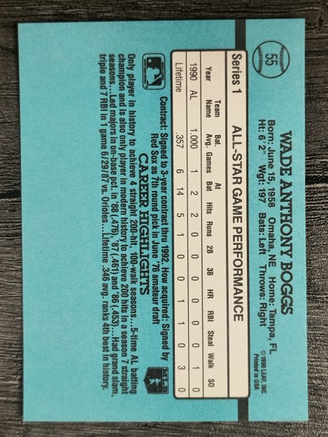 1991 Donruss #55 Wade Boggs AS