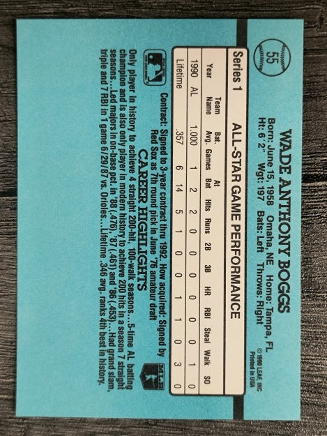 1991 Donruss #55 Wade Boggs AS