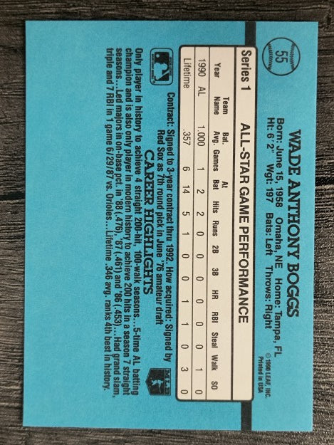 1991 Donruss #55 Wade Boggs AS
