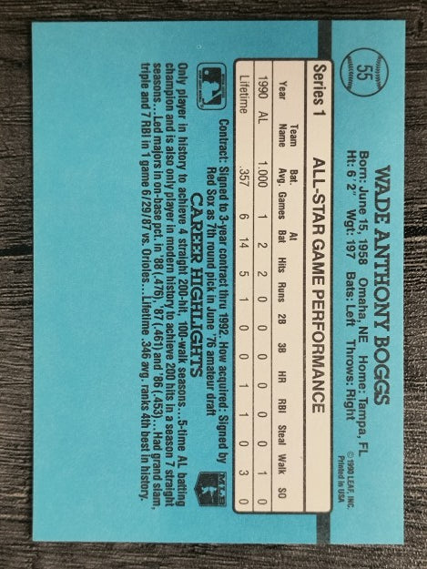 1991 Donruss #55 Wade Boggs AS
