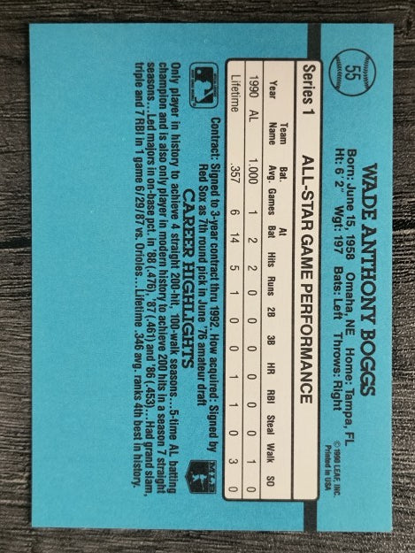 1991 Donruss #55 Wade Boggs AS