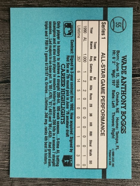 1991 Donruss #55 Wade Boggs AS