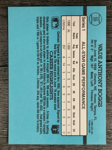 1991 Donruss #55 Wade Boggs AS