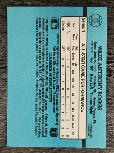1991 Donruss #55 Wade Boggs AS