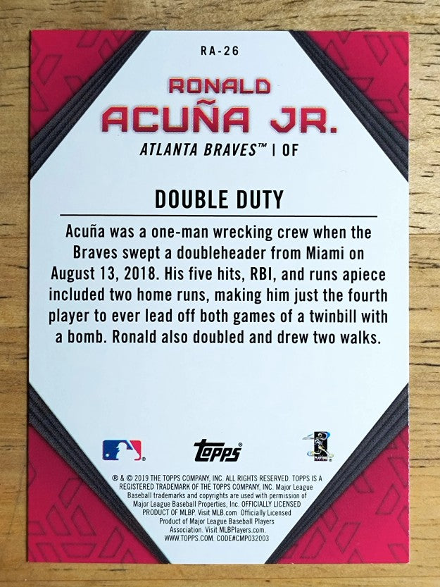 2019 Topps Ronald Acuna Highlights #RA26 Ronald Acuna Jr.