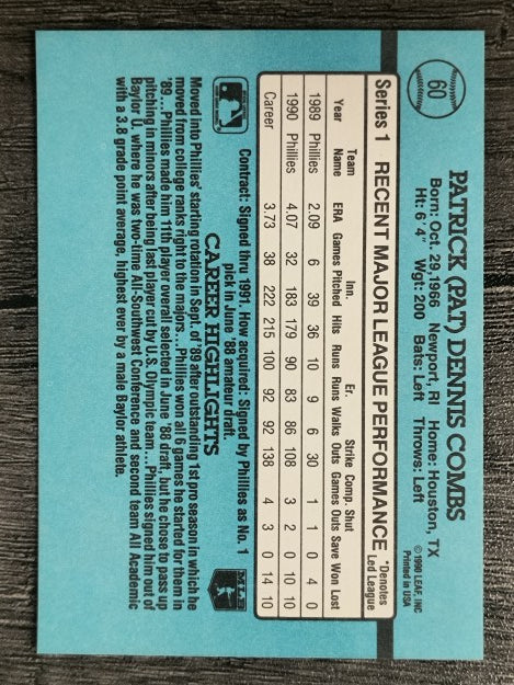 1991 Donruss #60 Pat Combs