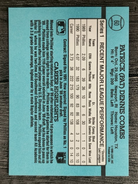 1991 Donruss #60 Pat Combs
