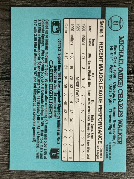 1991 Donruss #61 Mike Walker
