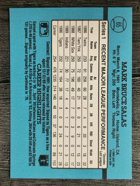 1991 Donruss #65 Mark Salas