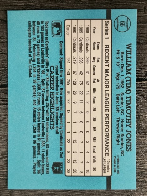 1991 Donruss #66 Tim Jones