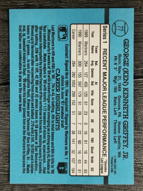 1991 Donruss #77 Ken Griffey Jr.