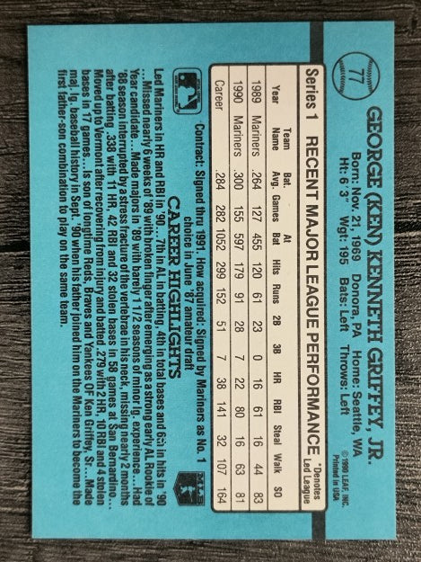 1991 Donruss #77 Ken Griffey Jr.
