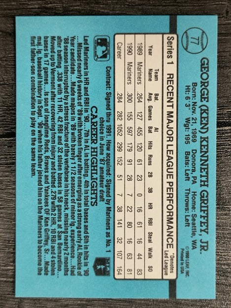 1991 Donruss #77 Ken Griffey Jr.