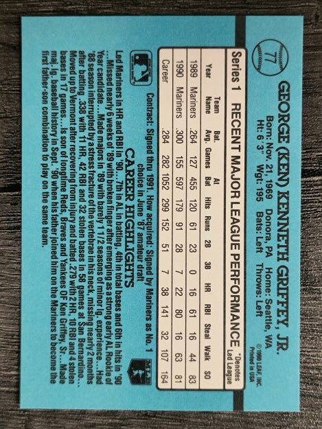 1991 Donruss #77 Ken Griffey Jr.