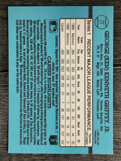 1991 Donruss #77 Ken Griffey Jr.