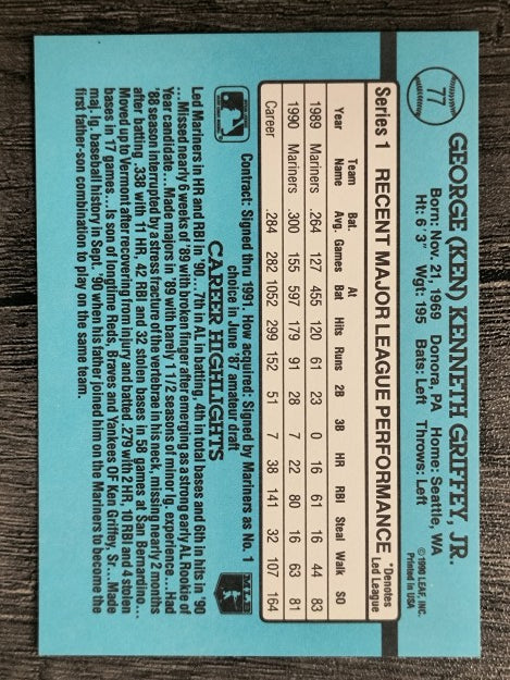 1991 Donruss #77 Ken Griffey Jr.