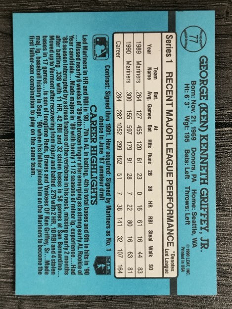 1991 Donruss #77 Ken Griffey Jr.