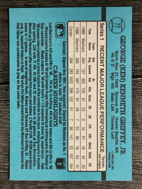 1991 Donruss #77 Ken Griffey Jr.