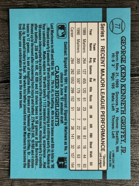 1991 Donruss #77 Ken Griffey Jr.