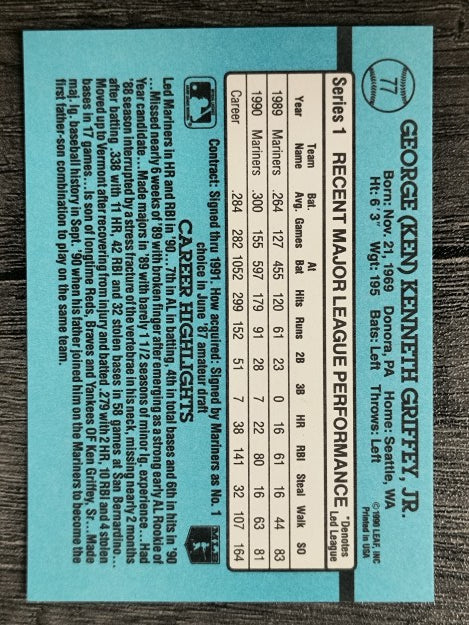 1991 Donruss #77 Ken Griffey Jr.