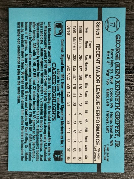 1991 Donruss #77 Ken Griffey Jr.