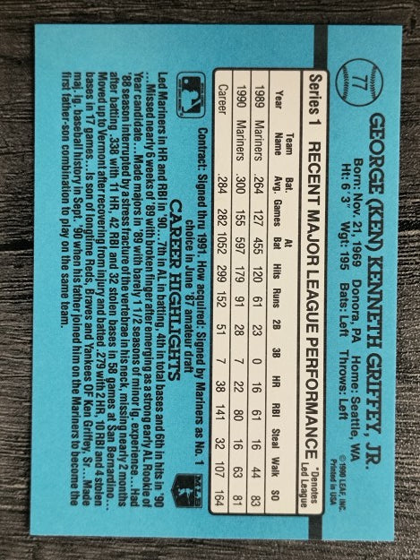 1991 Donruss #77 Ken Griffey Jr.