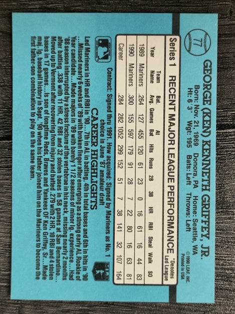1991 Donruss #77 Ken Griffey Jr.