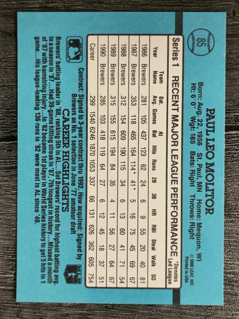 1991 Donruss #85 Paul Molitor