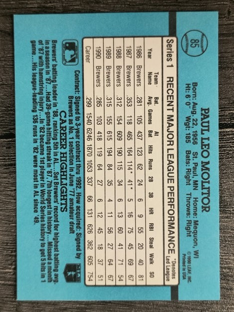 1991 Donruss #85 Paul Molitor