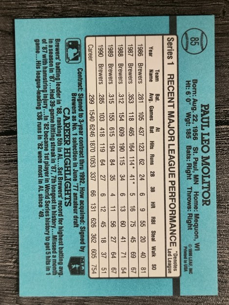 1991 Donruss #85 Paul Molitor