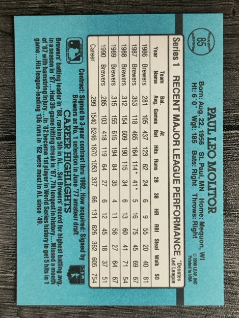 1991 Donruss #85 Paul Molitor