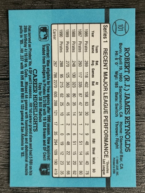 1991 Donruss #101 R.J. Reynolds