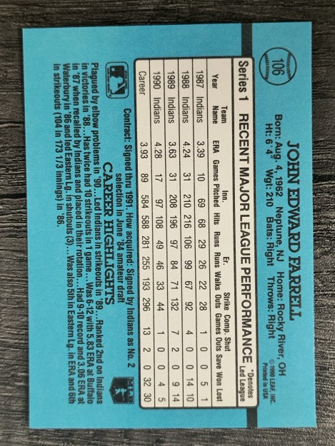1991 Donruss #106 John Farrell