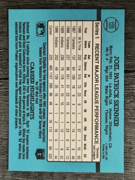 1991 Donruss #120 Joel Skinner