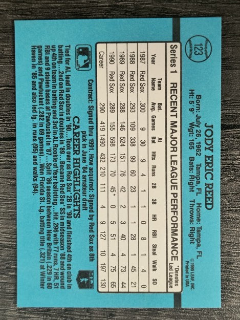 1991 Donruss #123 Jody Reed