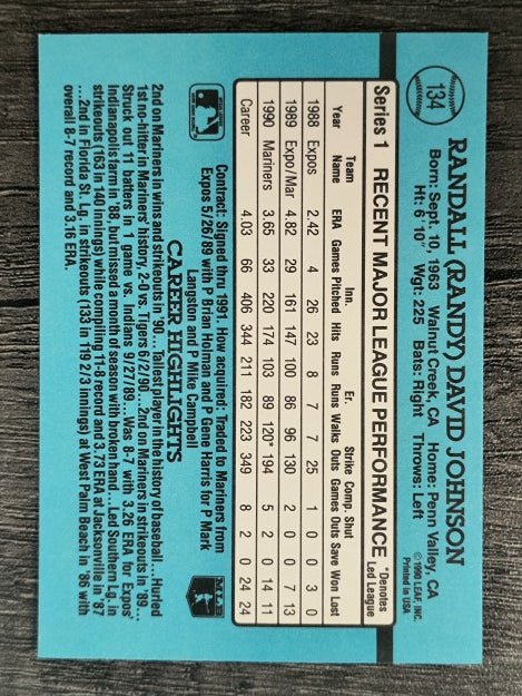 1991 Donruss #134 Randy Johnson