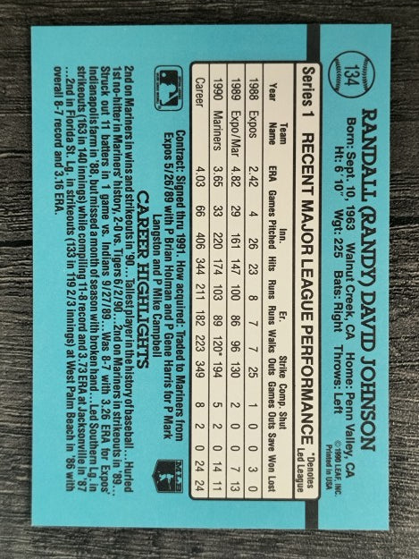 1991 Donruss #134 Randy Johnson