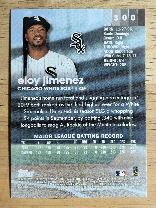 2020 Stadium Club #300 Eloy Jimenez