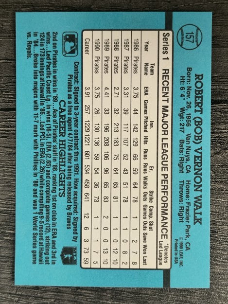 1991 Donruss #157 Bob Walk